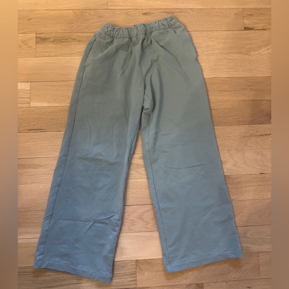 Athleta Girl Agave Terry All Day Wide Leg Terry Sweatpants